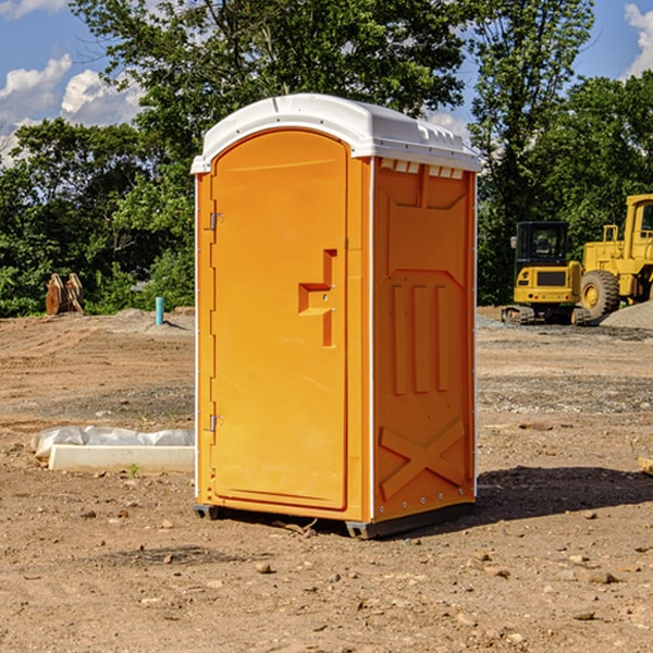 how often are the portable toilets cleaned and serviced during a rental period in Grandy